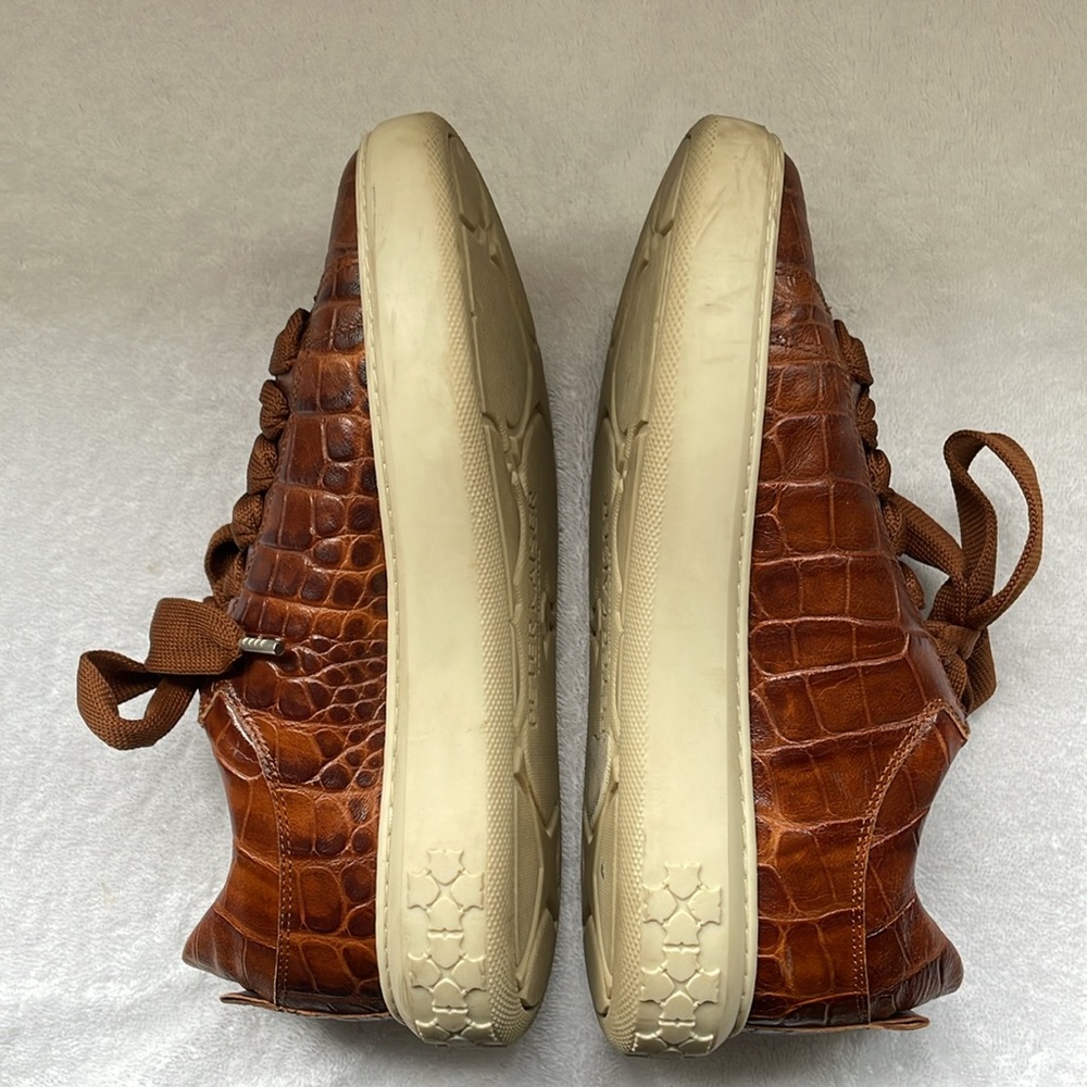 COPY - PETER KAISER, Made in Germany, Cognac Croco Embossed Sneaker, Size 7 - Picture 3 of 8